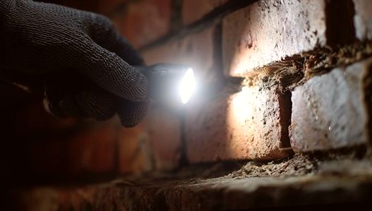Reading an open joint by lamp while tracing rain
